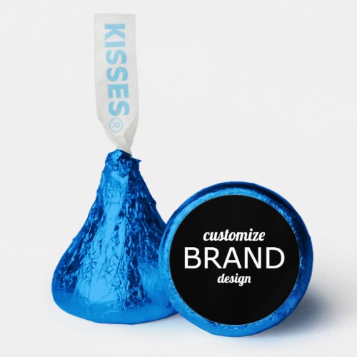 Custom Minimalist Branding Logo Blue Black White  Hersheys Kisses