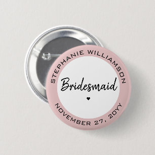 Custom Minimalist Bridesmaid Personalized Gift Button