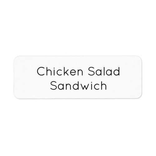 Custom Minimalist Catering Food Label Sticker