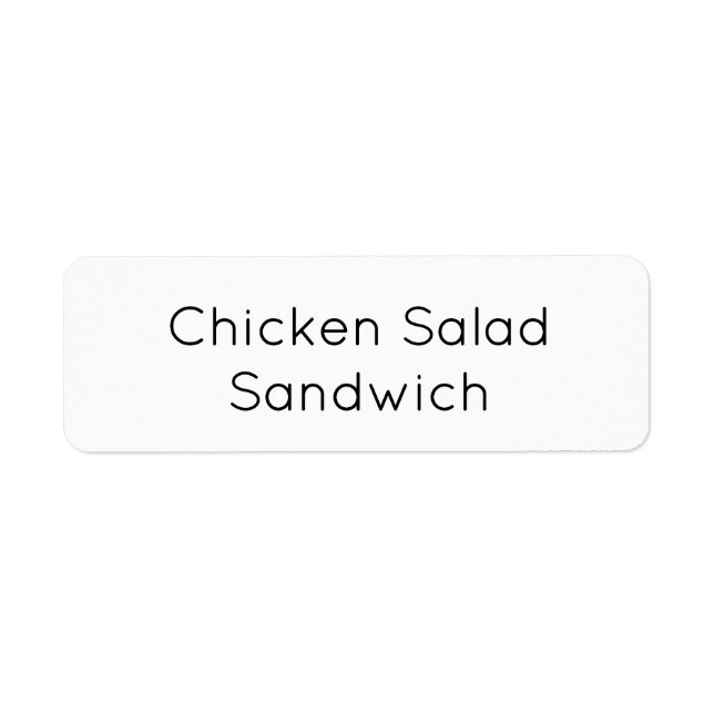 Custom Minimalist Catering Food Label Sticker (Front)