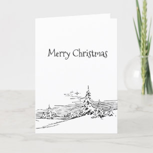 Custom Minimalist Christmas Greeting Holiday Card