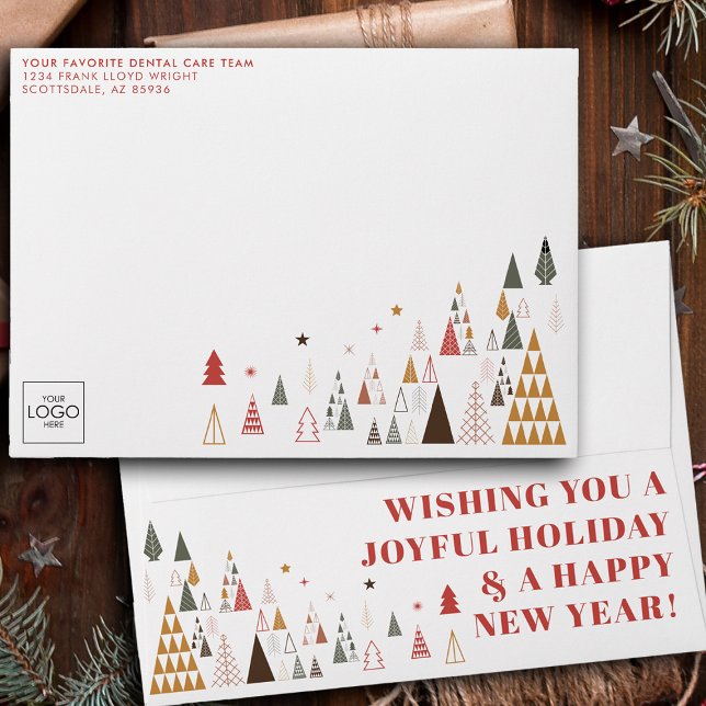 Custom Minimalist Company Logo Business Christmas Envelope (Creator Uploaded)