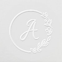 Custom Minimalist Floral Wreath Wedding Monogram