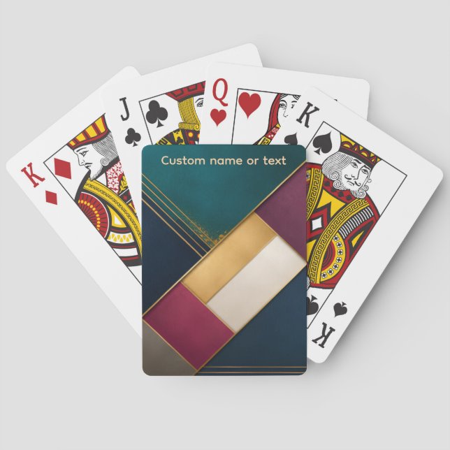 Custom Minimalist Geometric Poker Cards (Back)