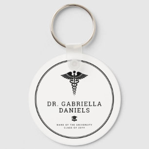 Custom Minimalist Medical School Doctor Graduation Keychain