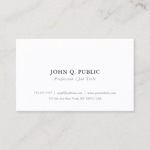 Custom Minimalist Modern Elegant Personalized Business Card