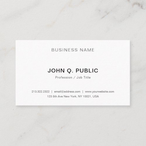Custom Minimalist Modern Elegant Simple Template Business Card