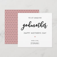 Custom Minimalist Modern Godmother Mother's Day