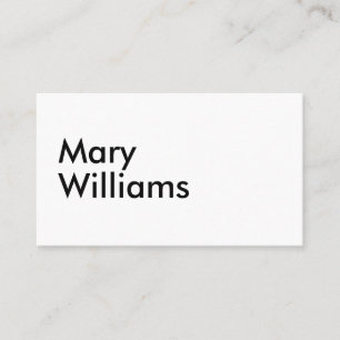Custom Minimalist Modern Plain Name Business Card