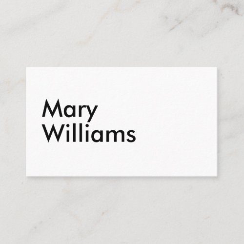 Custom Minimalist Modern Plain Name Business Card