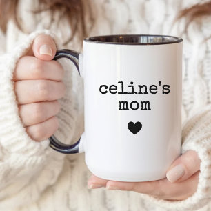 Custom Minimalist Mom and Dad Mug, Mug for Mama