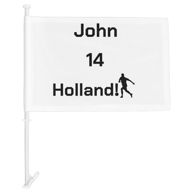 Custom Minimalist Oranje Athletic Identity Car Flag (Front)