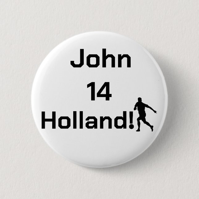 Custom Minimalist Oranje Supporter Button (Front)