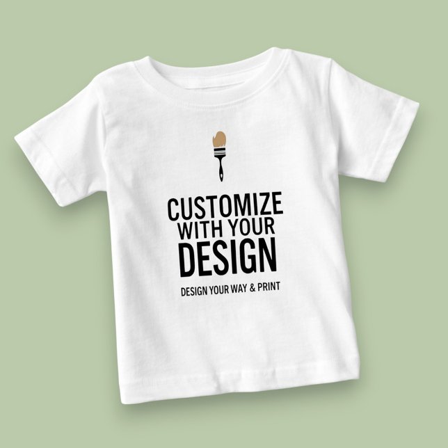 Custom Minimalist Personalized Company Branded  Baby T-Shirt (Creator Uploaded)