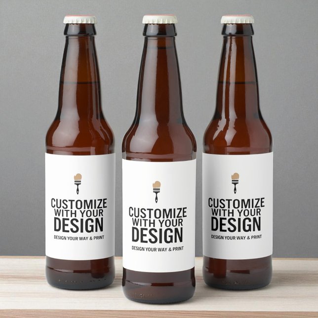 Custom Minimalist Personalized Company Branded  Beer Bottle Label (Creator Uploaded)
