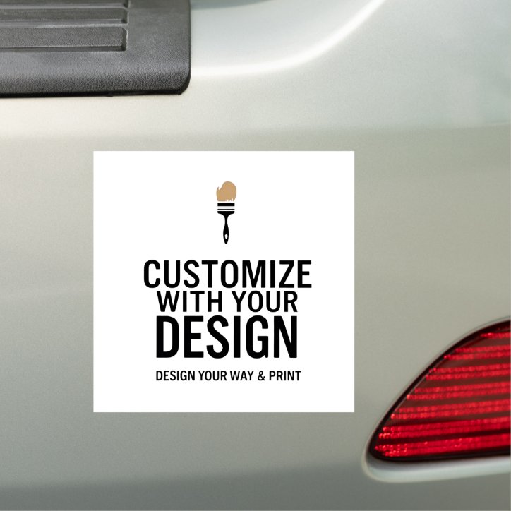 Custom Minimalist Personalized Company Branded Car Magnet