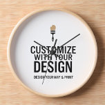 Custom Minimalist Personalized Company Branded  Clock<br><div class="desc">Make every minute count with this Minimalist Personalized Company Branded Large Clock, designed to showcase your business logo or custom text in a clean, contemporary style. Perfect for offices, conference rooms, reception areas, or as a corporate gift, this wall clock blends function with subtle brand presence. The oversized design offers...</div>