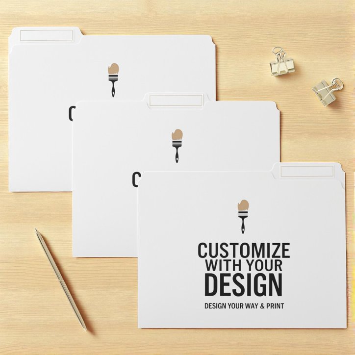 Custom Minimalist Personalized Company Branded File Folder