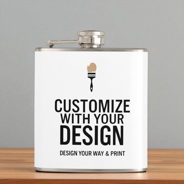 Custom Minimalist Personalized Company Branded  Flask (Creator Uploaded)