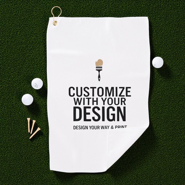Custom Minimalist Personalized Company Branded  Golf Towel (Creator Uploaded)