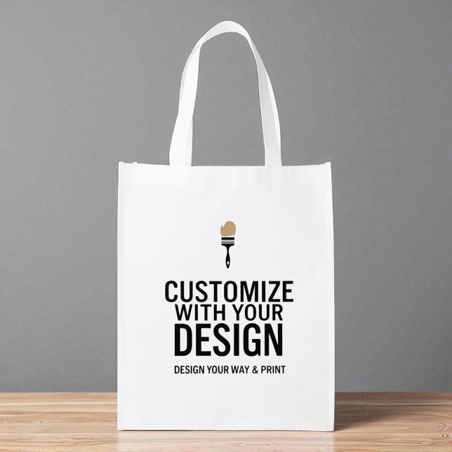 Custom Minimalist Personalized Company Branded  Grocery Bag (Creator Uploaded)