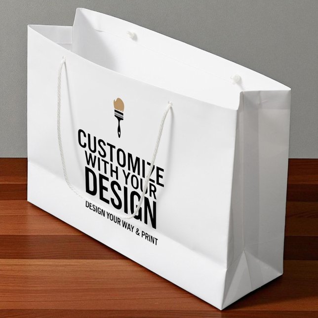 Custom Minimalist Personalized Company Branded  Large Gift Bag (Creator Uploaded)