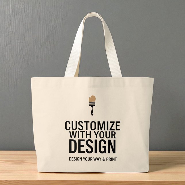 Custom Minimalist Personalized Company Branded  Large Tote Bag (Creator Uploaded)