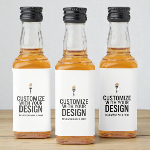 Custom Minimalist Personalized Company Branded Liquor Bottle Label