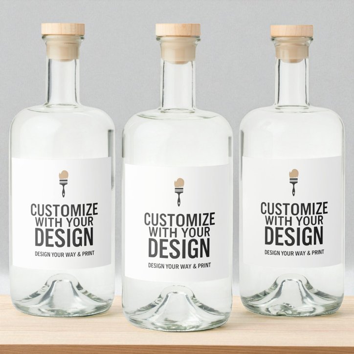 Custom Minimalist Personalized Company Branded Liquor Bottle Label