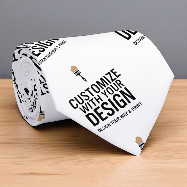 Custom Minimalist Personalized Company Branded  Neck Tie (Creator Uploaded)