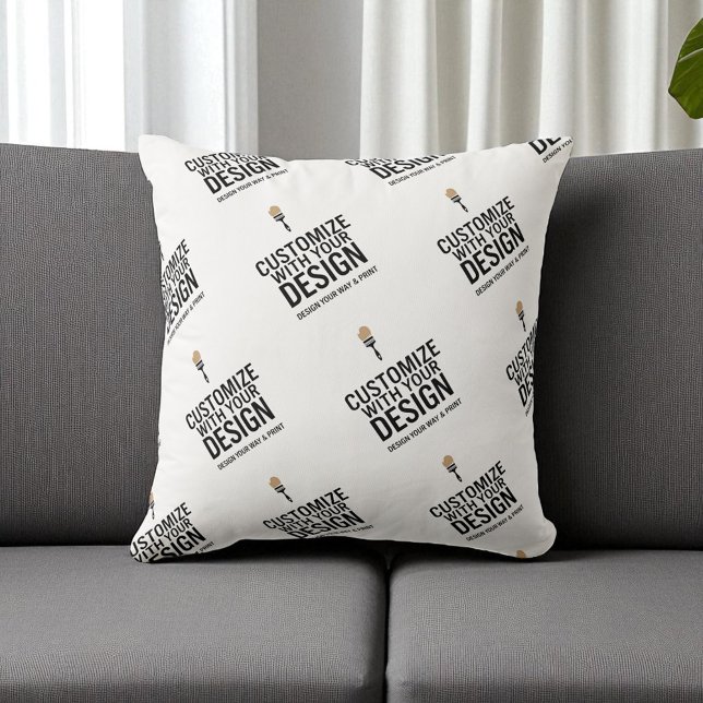 Custom Minimalist Personalized Company Branded  Throw Pillow (Creator Uploaded)