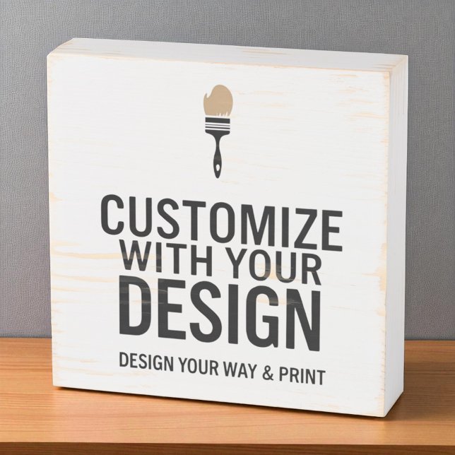 Custom Minimalist Personalized Company Branded  Wooden Box Sign (Creator Uploaded)