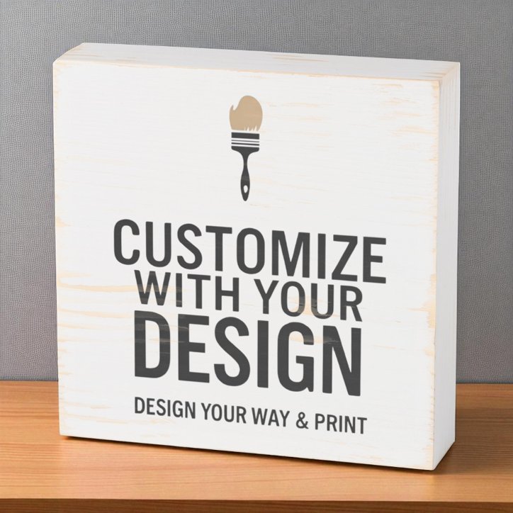 Custom Minimalist Personalized Company Branded Wooden Box Sign