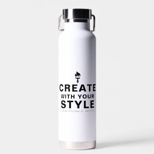 Custom Minimalist Personalized Company Branding Water Bottle