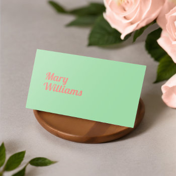 Custom Minimalist Plain Green Ash  Business Card by RicardoArtes at Zazzle