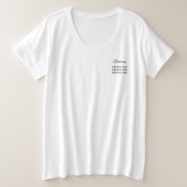 Custom Minimalist Plus Size Women's Comfy T-Shirt (Design Front)