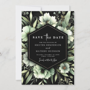 Custom Minimalist Romantic Sage Green Wedding Save The Date