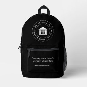 Custom Minimalist Simple Business Logo Promotional Printed Backpack