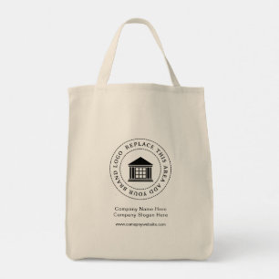 Custom Minimalist Simple Business Logo Promotional Tote Bag