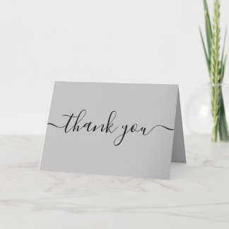 Custom Minimalist Simple Calligraphy Thank You Card