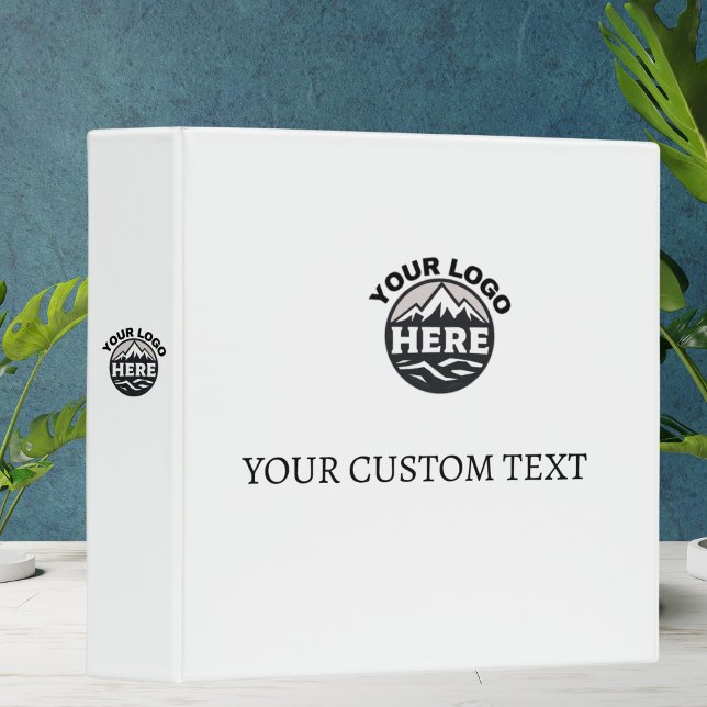 Custom Minimalist simple clean Business Logo 3 Ring Binder (Creator Uploaded)
