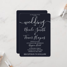 Custom Minimalist Solid Color Wedding