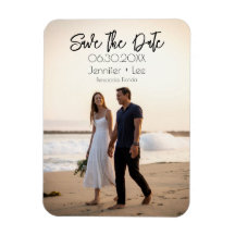Custom Minimalist Wedding Photo Save the Date