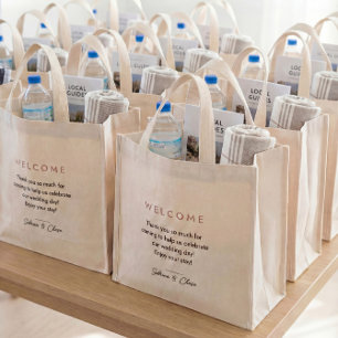 Custom Minimalist Wedding Welcome Bags