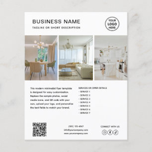 Custom Minimalist White Marketing Business Flyer