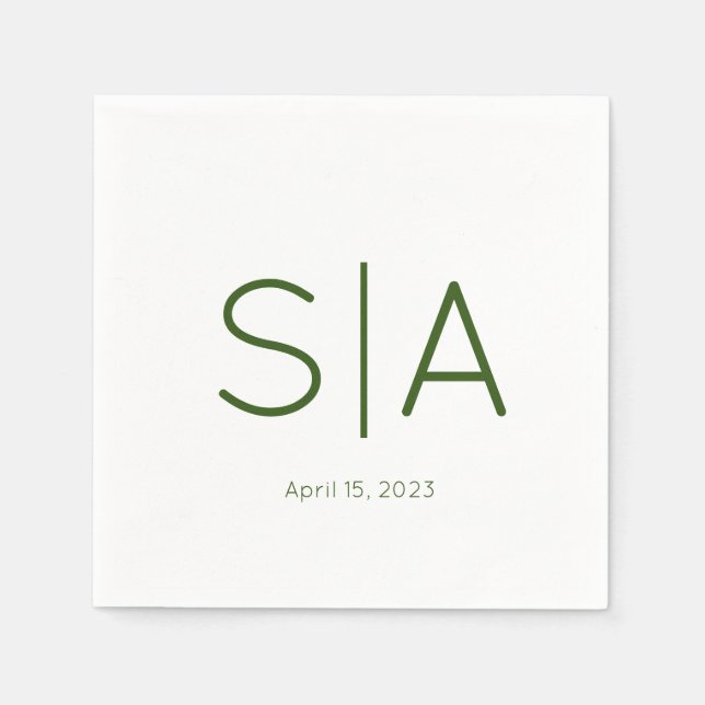 Custom Minimalistic Cocktail Napkins (Front)