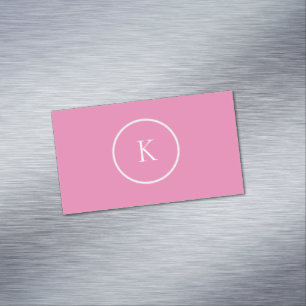 Custom minimalistic monogram business card magnet