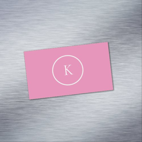 Custom minimalistic monogram business card magnet