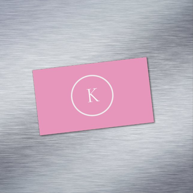 Custom minimalistic monogram business card magnet (In Situ)