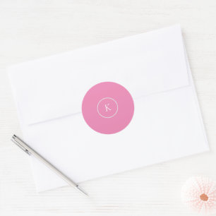 Custom minimalistic monogram classic round sticker